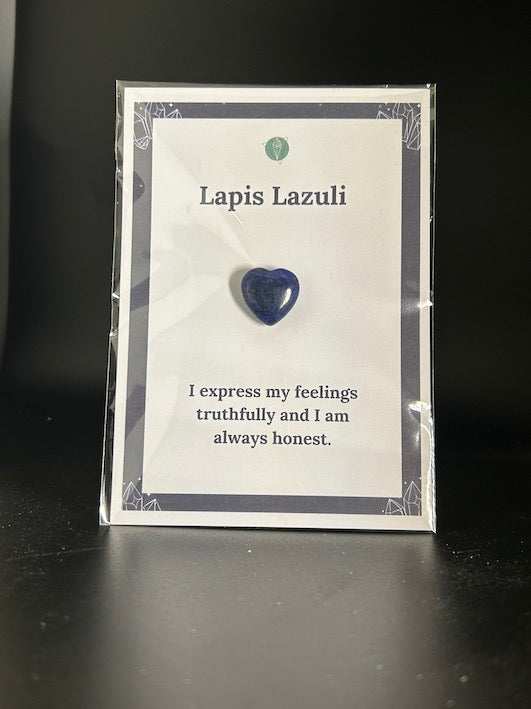 Crystal Worry Hearts with Affirmation Cards